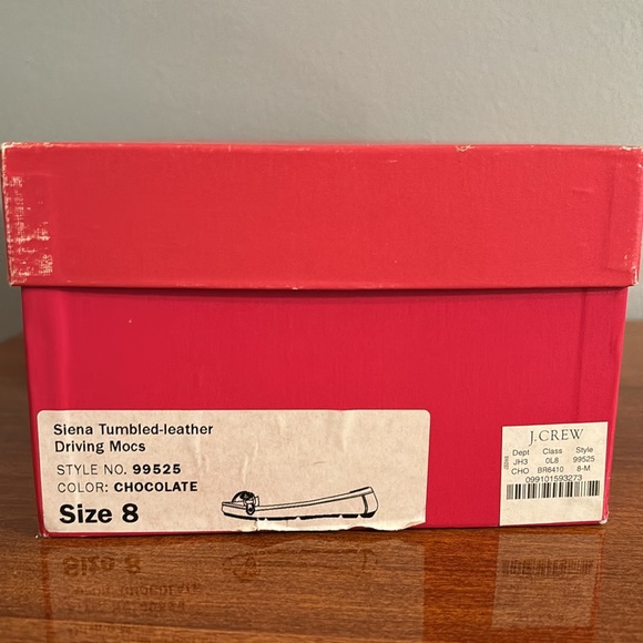 J. Crew size 8 Siena tumbled-leather Driving Mocs in chocolate - Picture 3 of 3